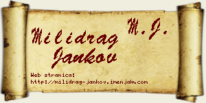 Milidrag Jankov vizit kartica